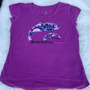 Alaska T-shirt sealift  whale graphic T purple